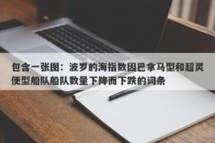 包含一张图：波罗的海指数因巴拿马型和超灵便型船队船队数量下降而下跌的词