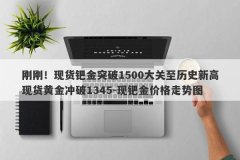 刚刚！现货钯金突破1500大关至历史新高现货黄金冲破1345-现钯金价格走势图