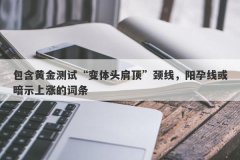包含黄金测试“变体头肩顶”颈线，阳孕线或暗示上涨的词条