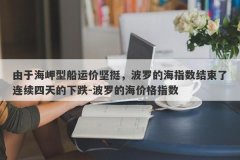 由于海岬型船运价坚挺，波罗的海指数结束了连续四天的下跌-波罗的海价格指