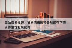 原油交易提醒：贸易情绪缓和叠加库存下降，支撑油价超跌反弹